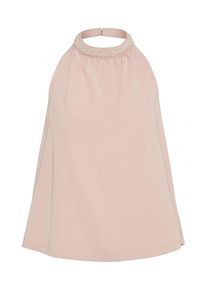 Only, Damen Top 'SCARLETT S/L HALTERNECK WVN', Rosa / Perlweiß