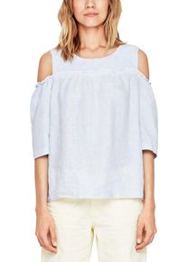 s.Oliver RED LABEL, Damen Bluse, Hellblau / Weiß