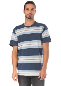 RVCA, Herren Oxnard Stripe T-Shirt, Blau / Rot / Weiß