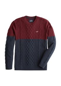 Hollister, Herren Pullover, Navy / Burgunder