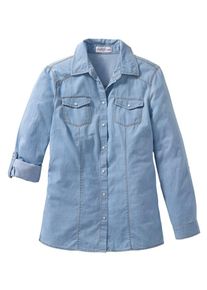 sheego Casual, Damen Bluse, Blau