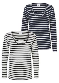 MAMALICIOUS, Damen Still-Shirt, Navy / Schwarz / Wei&szlig;