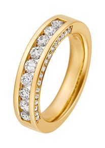 Christ, Damen Ring '60011575', Gold / Wei&szlig;