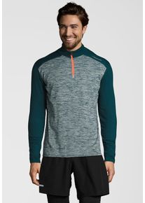 Endurance, Herren Funktionsshirt 'Landshut', Grau / Petrol / Orangerot