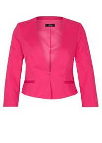 s.Oliver BLACK LABEL, Damen Kurzer Blazer in Satin-Optik, Pink