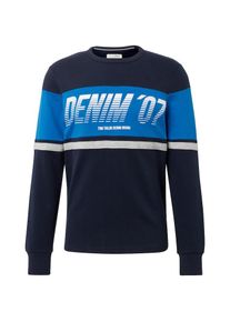 Tom Tailor Denim, Herren Sweatshirt, Navy / Royalblau