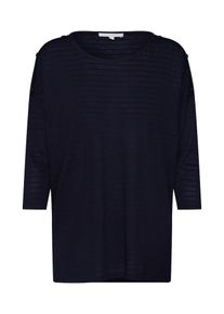 Tom Tailor Denim, Damen Shirts 'structured tee with buttons', Schwarz