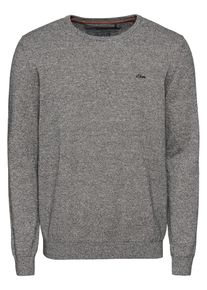 s.Oliver RED LABEL, Herren Pullover, Graumeliert / Schwarz