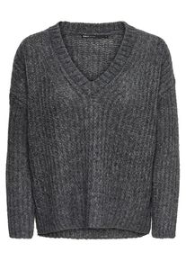 Only, Damen Pullover, Dunkelgrau