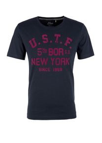 s.Oliver RED LABEL, Herren Jerseyshirt, Navy / Neonpink