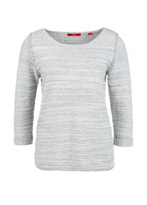 s.Oliver RED LABEL, Damen Pullover mit Sweatshirt-Optik, Graumeliert