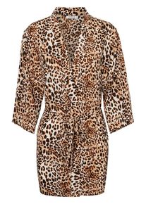 Pieces, Damen Kimono, Beige / Braun / Wei&szlig;