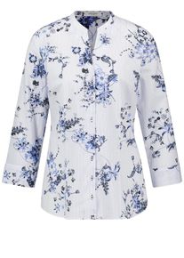 Gerry Weber, Damen Bluse, Rauchblau / Taubenblau / Anthrazit / Weiß