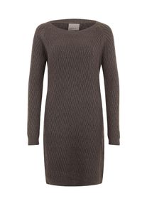 Véro Moda VERO MODA, Damen Langärmeliges Strickkleid, Dunkelgrau