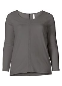 sheego Casual, Damen Langarmshirt, Grau