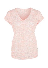 Q/S Designed By, Damen T-Shirt, Rosa / Wei&szlig;