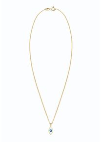 Elli, Damen Kette 'Evil Eye', Blau / Gold / Weiß
