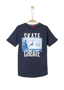s.Oliver Junior, Shirt, Azur / Hellblau / Dunkelblau / Weiß