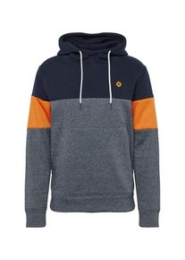 Jack & Jones JACK & JONES, Herren Sweatshirt 'JCOMART SWEAT HOOD', Dunkelblau / Orange