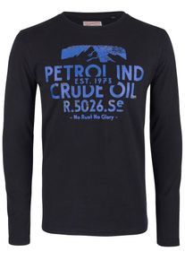 PETROL INDUSTRIES, Herren Longshirt, Blau / Schwarz