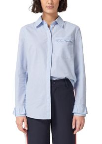 s.Oliver RED LABEL, Damen Bluse, Hellblau / Weiß