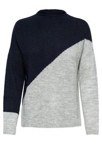 Jacqueline de Yong, Damen Pullover, Grau / Schwarz