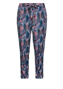 Q/S Designed By, Damen Stoffhose, Blau / Aqua / Pastellrot