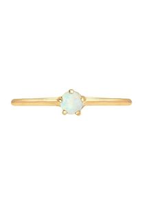 Elli, Damen Ring 'Opal', Gold / Perlwei&szlig;