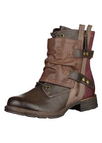 Tamaris, Damen Stiefelette, Braun / Mokka / Weinrot