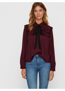 Véro Moda VERO MODA, Damen Hemd, Weinrot / Schwarz