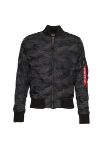 Alpha Industries, Herren Bomberjacke in Camouflage 'MA-1 TT', Schwarz