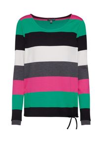 Street One, Damen Shirt, Gr&uuml;n / Pink / Schwarz