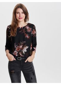 Only, Damen T-Shirt, Rostrot / Schwarz