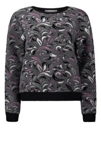 BETTY & CO Betty & Co, Damen Strickpullover, Dunkellila / Schwarz / Schwarzmeliert