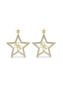 Guess, Damen Ohrringe 'Stella, UBE28013', Gold / Weiß