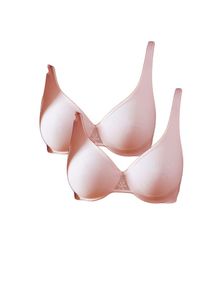 Nuance, Damen T-Shirt-BH (2 Stck.), Pastellpink / Weiß