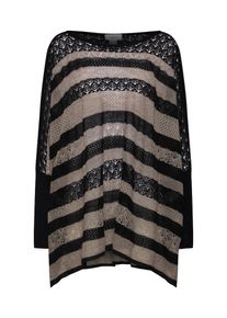 Heine, Damen Pullover, Taupe / Schwarz