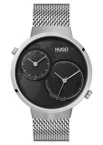 Hugo, Herren Uhr 'Travel 1530055', Schwarz / Silber