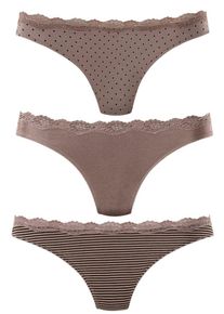 Lascana, Damen String, Braun