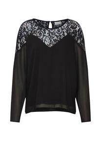 Vila, Damen Shirt 'VIBEKIDA LACE L/S TOP', Schwarz