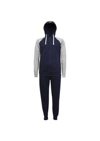 Kappa, Herren Trainingsanzug 'Aslin', Marine / Graumeliert / Weiß