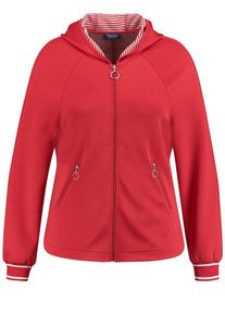 SAMOON, Damen Jacke, Rot / Weiß
