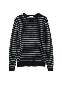 Mango Man, Herren Pullover 'Vincent', Schwarz / Wei&szlig;