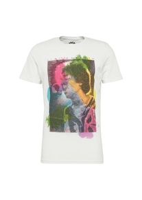 Jack & Jones JACK & JONES, Herren T-Shirt 'JORRAINBOWS TEE SS', Gr&uuml;n / Pink / Wei&szlig;