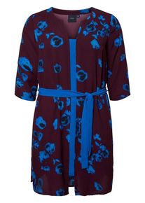 JUNAROSE, Damen Kleid, Blau / Bordeaux