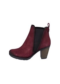 Andrea Conti, Damen Stiefelette mit Pr&auml;gung, Bordeaux