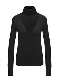 Apart, Damen Rollkragenpullover mit Rippenb&uuml;ndchen, Schwarz