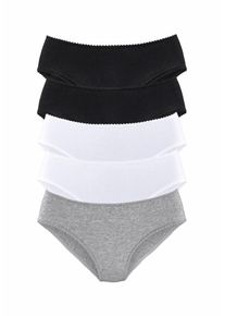 Petite Fleur, Damen Jazzpants (5 St&uuml;ck), Graumeliert / Schwarz / Wei&szlig;