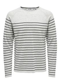 Only & Sons Only & Sons, Herren Strickpullover, Hellgrau