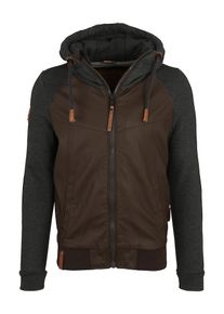 Naketano, Herren Jacke 'El Djebena', Braun / Dunkelgrau